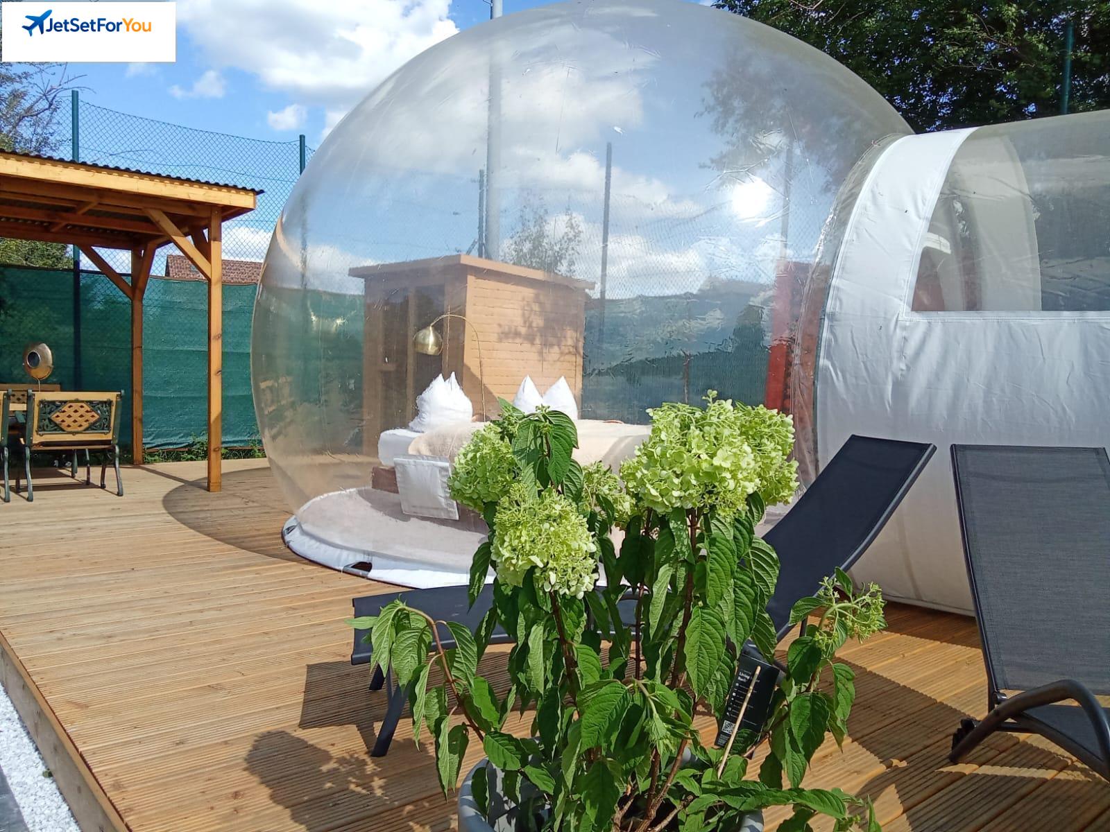 Romantik 2 Tage! Bubble Tent Schlosshotel Krugsdorf Wellness Hot Tub Sauna für 2 Personen 249 €